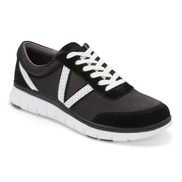 Vionic Trainers Ireland - Nana Casual Sneaker Black - Womens Shoes In Store | AMTJY-2859